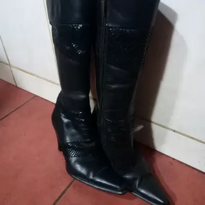 Botas de cuero negras Nº36 - miniatura 2