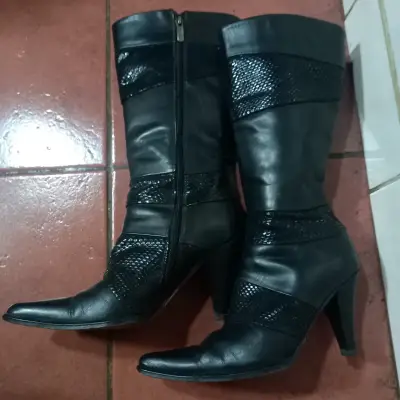 Botas de cuero negras Nº36 - miniatura 3