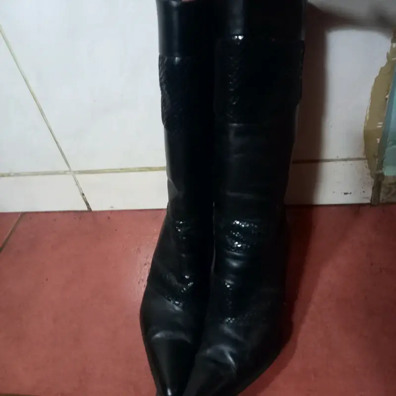 Botas de cuero negras Nº36 - 4