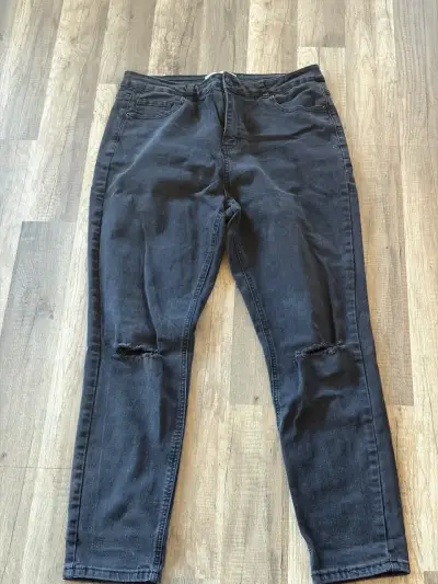Jeans negros Skinny rasgados Talla 44 - miniatura 2