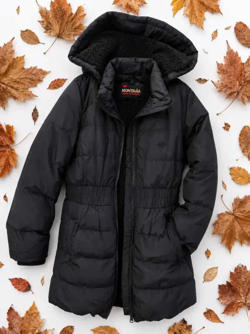 Parka de invierno azul con capucha Montaña