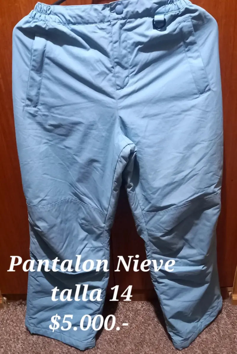 Pantalón de nieve celeste talla 14 - 1