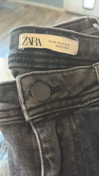 Jeans ajustados negro Zara Talla 40 - miniatura 3