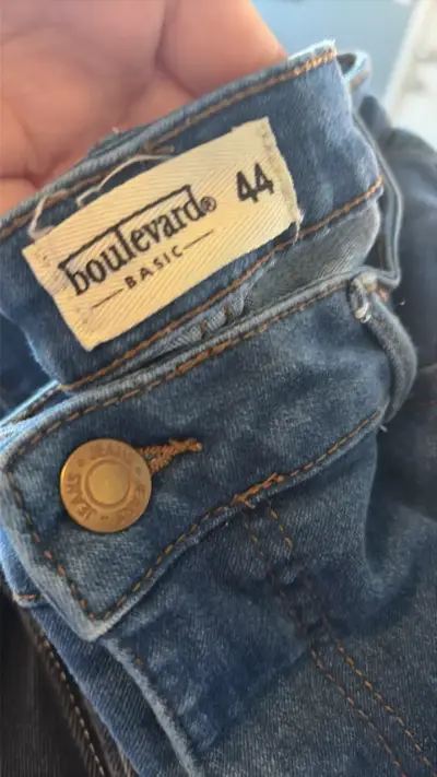 Jeans azul oscuro talla 44 para mujer - miniatura 3