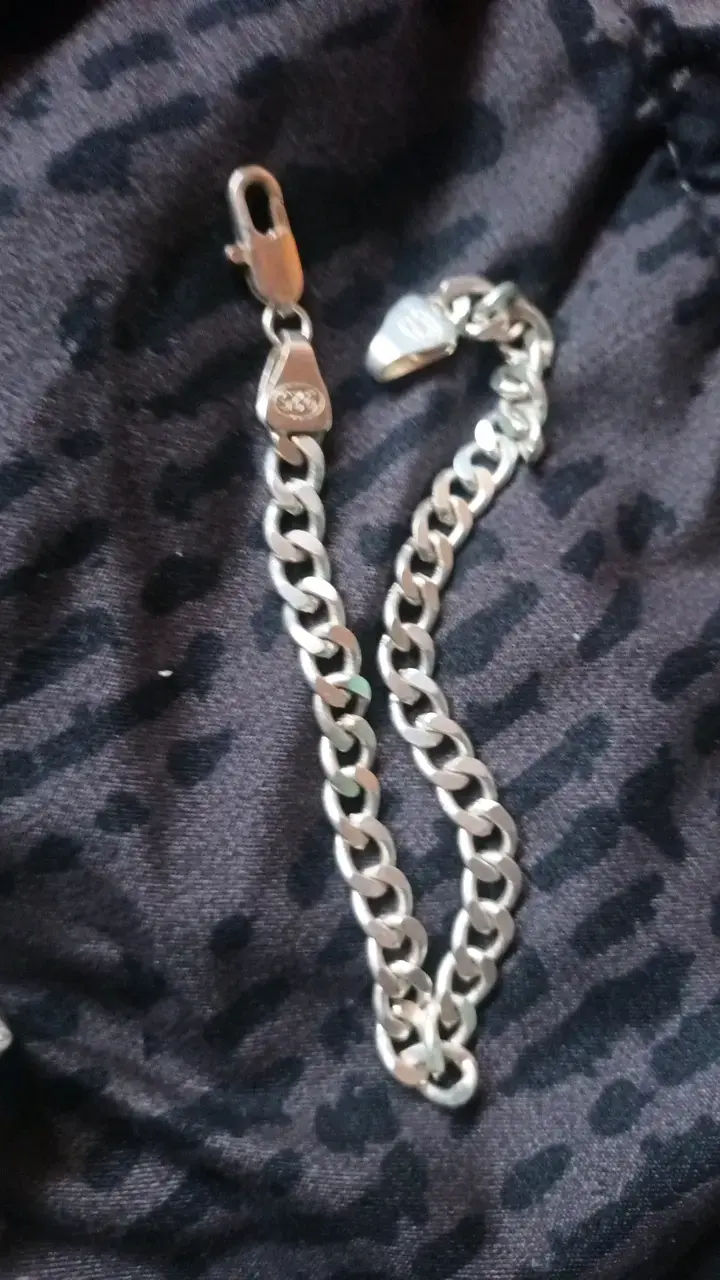 Pulsera de plata gruesa para hombre