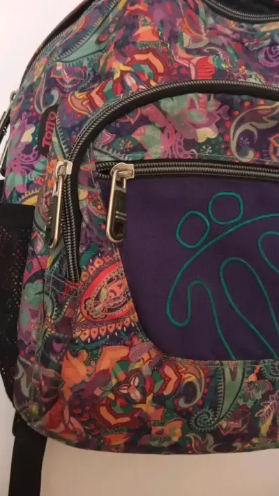 Mochila estampada multicolor totto - miniatura 2