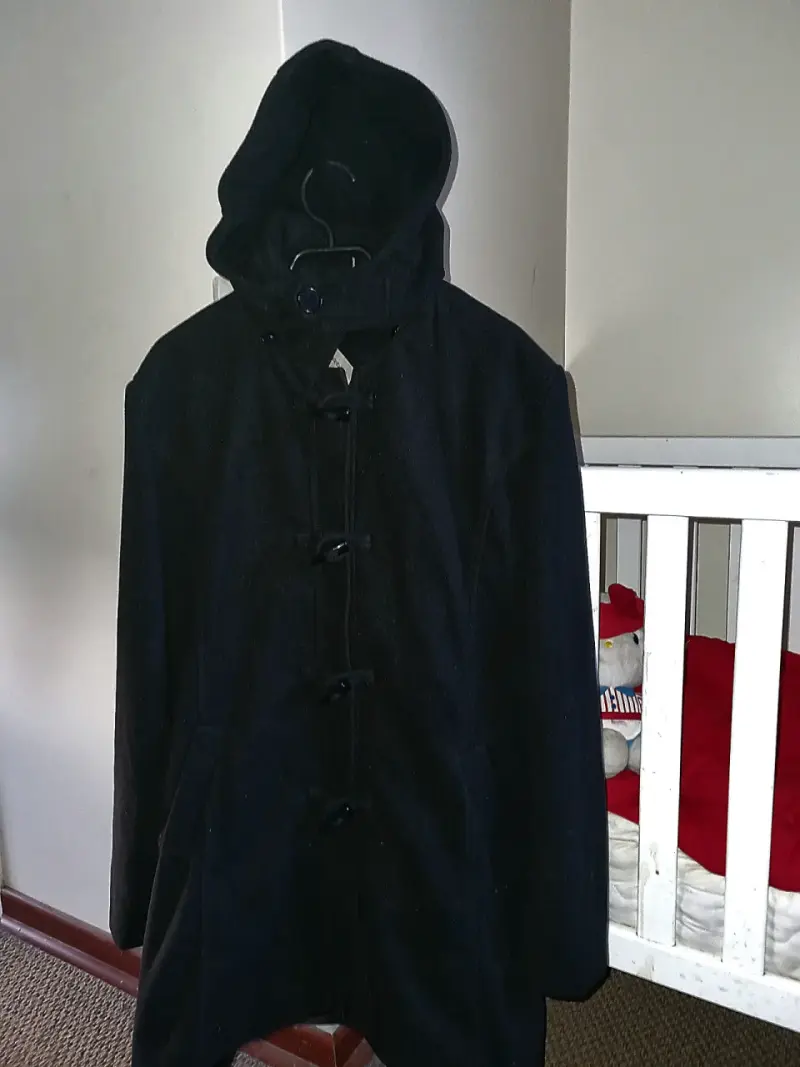 Abrigo Mujer Negro Clásico Nuevo XL - 4
