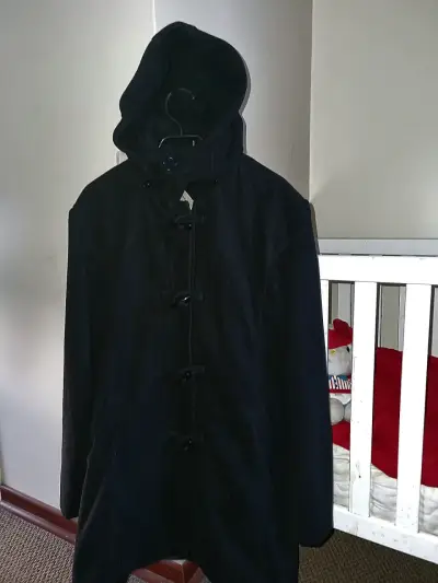 Abrigo Mujer Negro Clásico Nuevo XL - miniatura 4