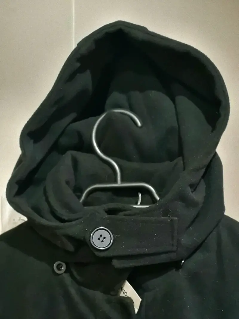 Abrigo Mujer Negro Clásico Nuevo XL - 5