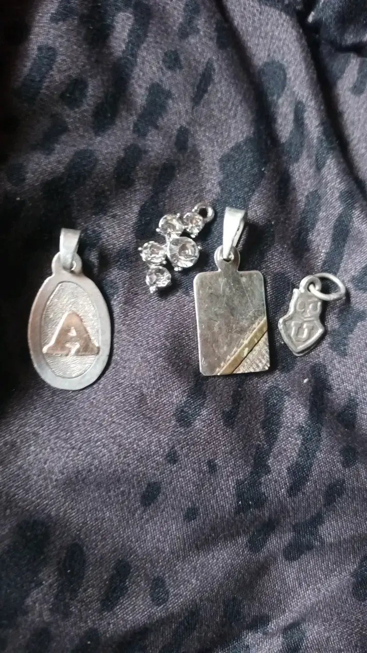 Conjunto de colgantes de plata variados