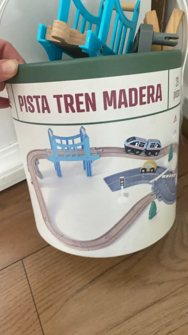 Pista de tren de madera 29 piezas