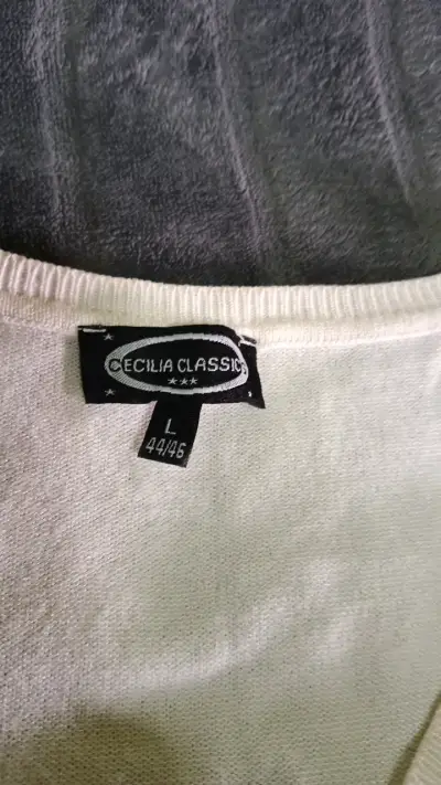 Suéter blanco de algodón para mujer - miniatura 2