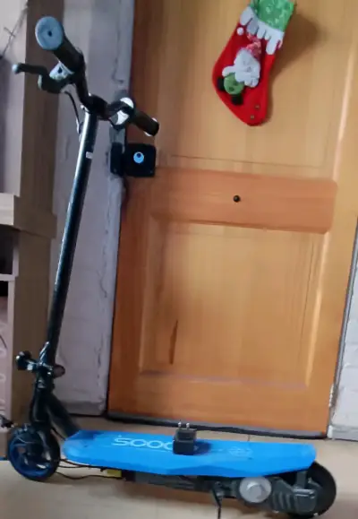 Scooter eléctrico plegable azul - miniatura 1