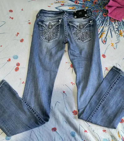 Jeans Miss Me Mujer Talla 36 Azul - miniatura 2