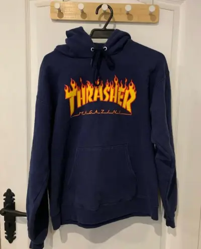 Polerón con capucha Thrasher azul oscuro - miniatura 1