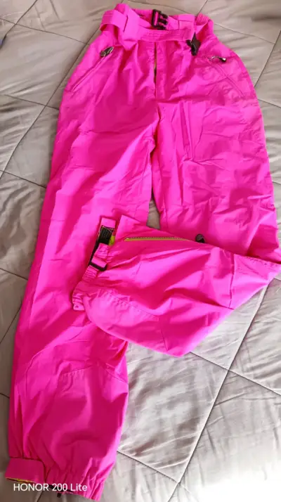 Pantalones de nieve rosado para mujer - miniatura 1