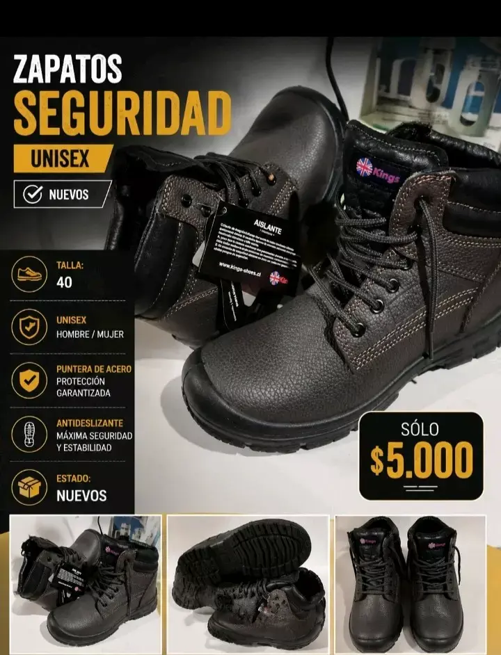 Zapatos de seguridad unisex con puntera de acero