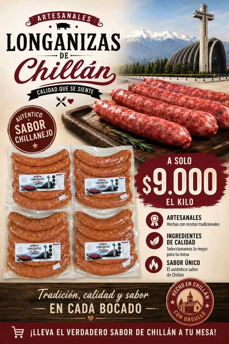 Longanizas artesanales de Chillán 1 kg