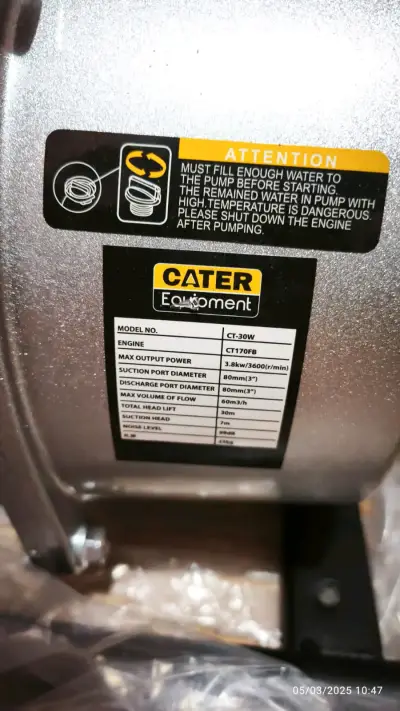 Motobomba a gasolina Cater CT-30W nueva - miniatura 2