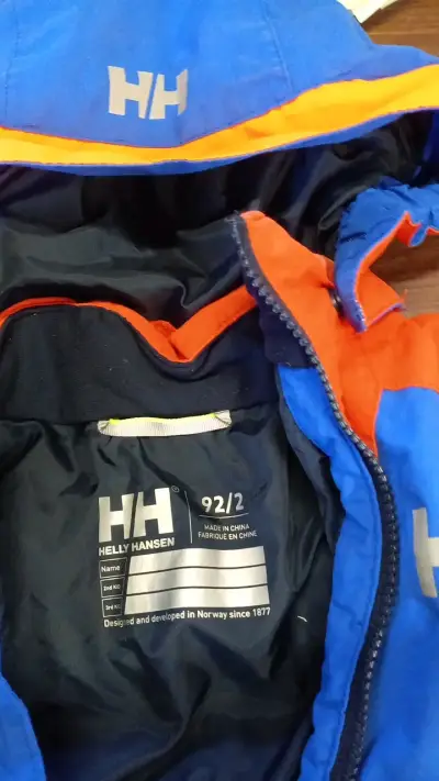 Chaqueta impermeable Helly Hansen azul y naranja - miniatura 2