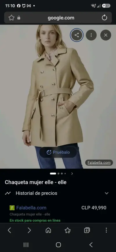 Trench marca ELLE con cinturón - miniatura 3