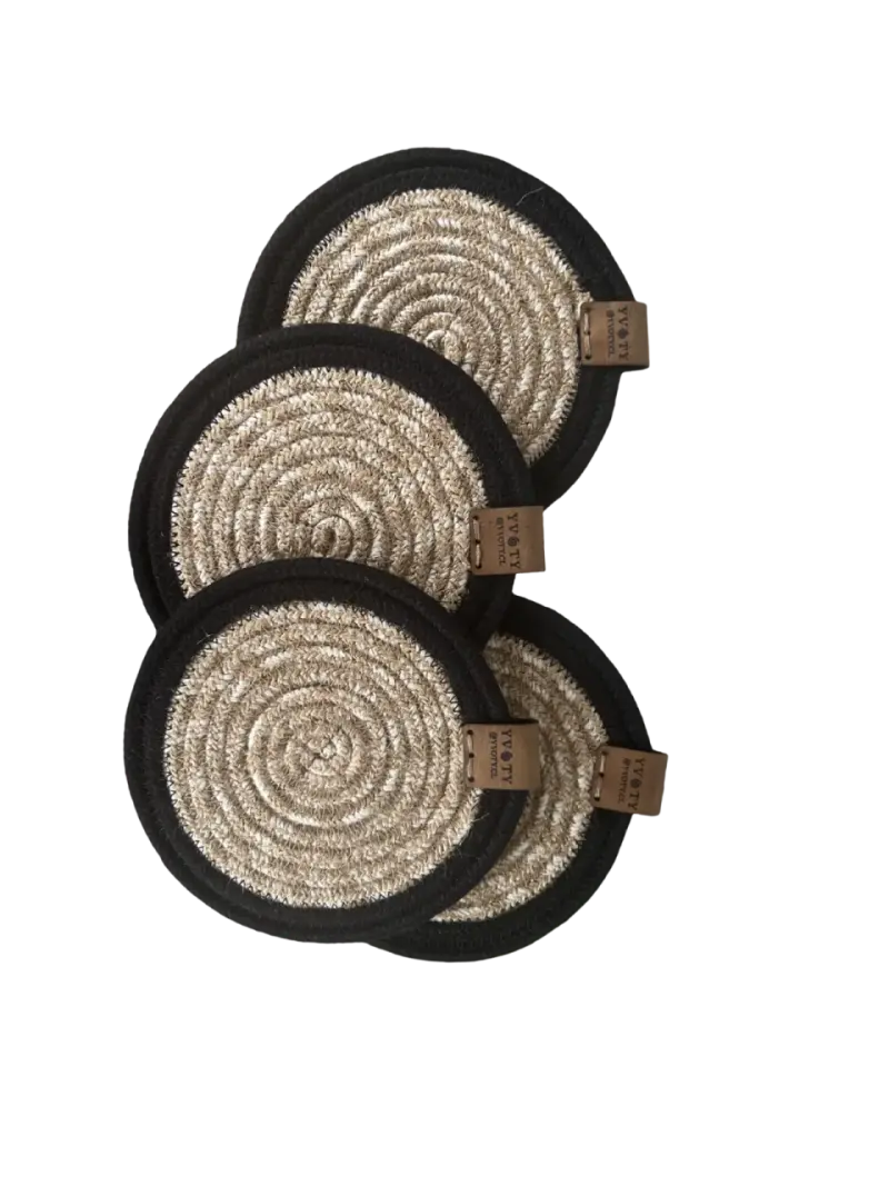 Set de Posavasos de Yute y Algodón - 1