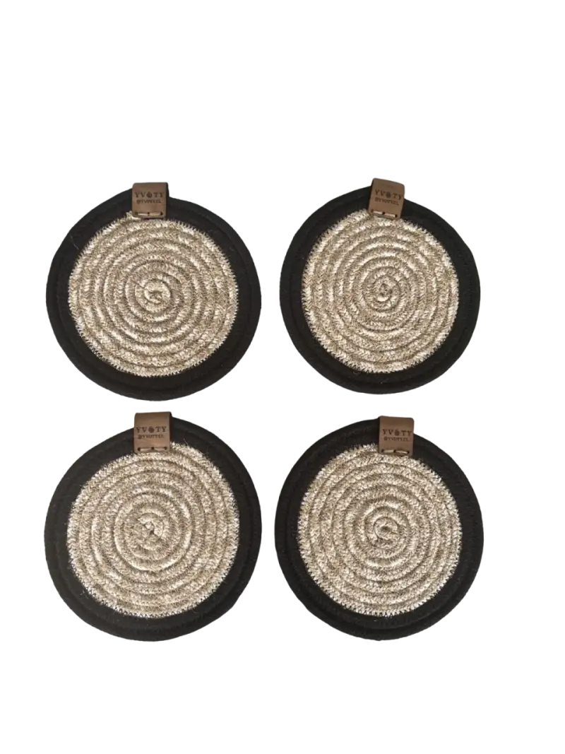 Set de Posavasos de Yute y Algodón - 2