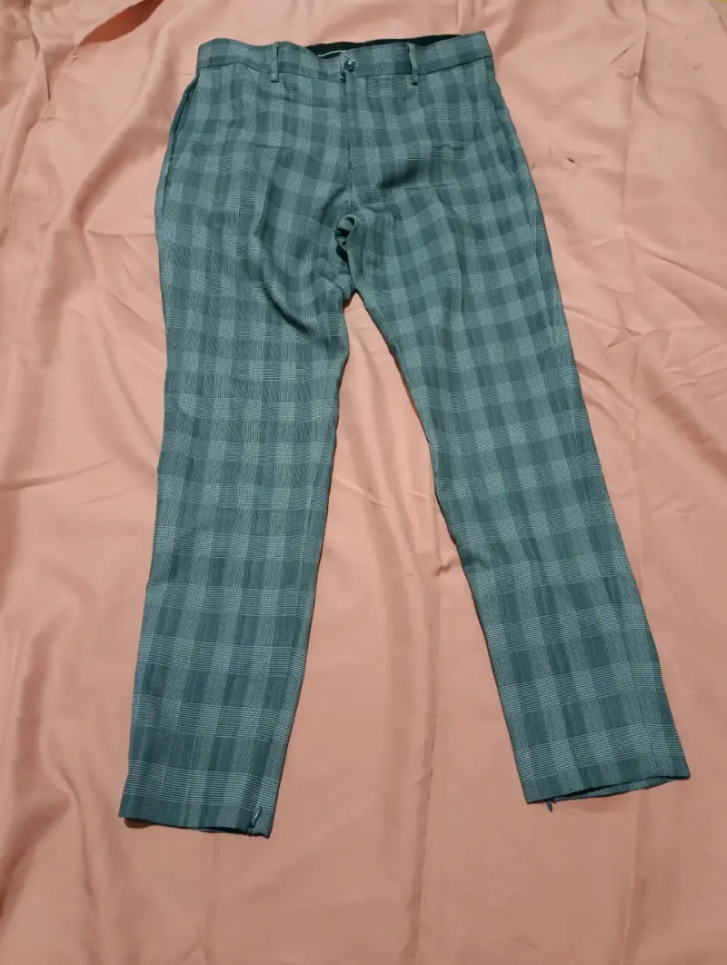 Pantalones de vestir a cuadros para hombre
