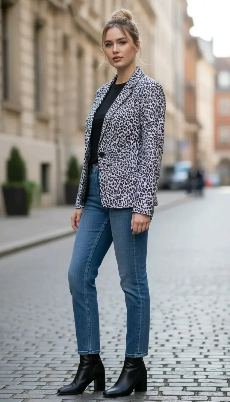 Blazer de mujer estampado animal print - 3