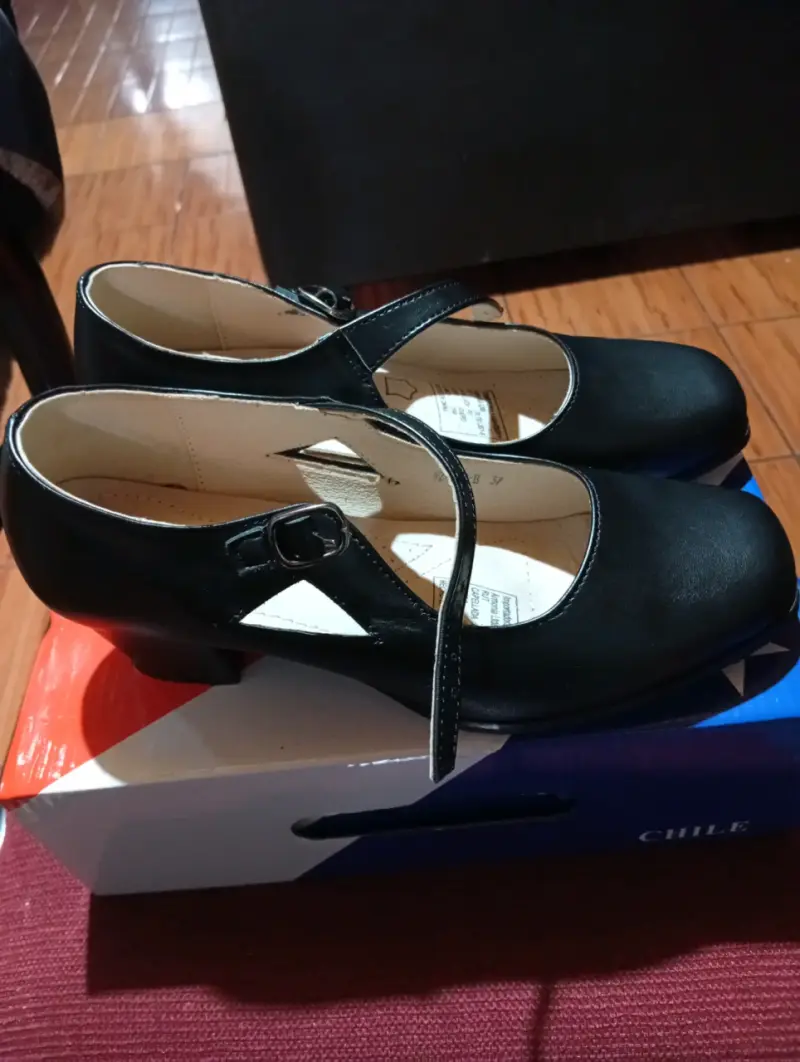 Zapatos de baile cueca negros, de cuero - 5