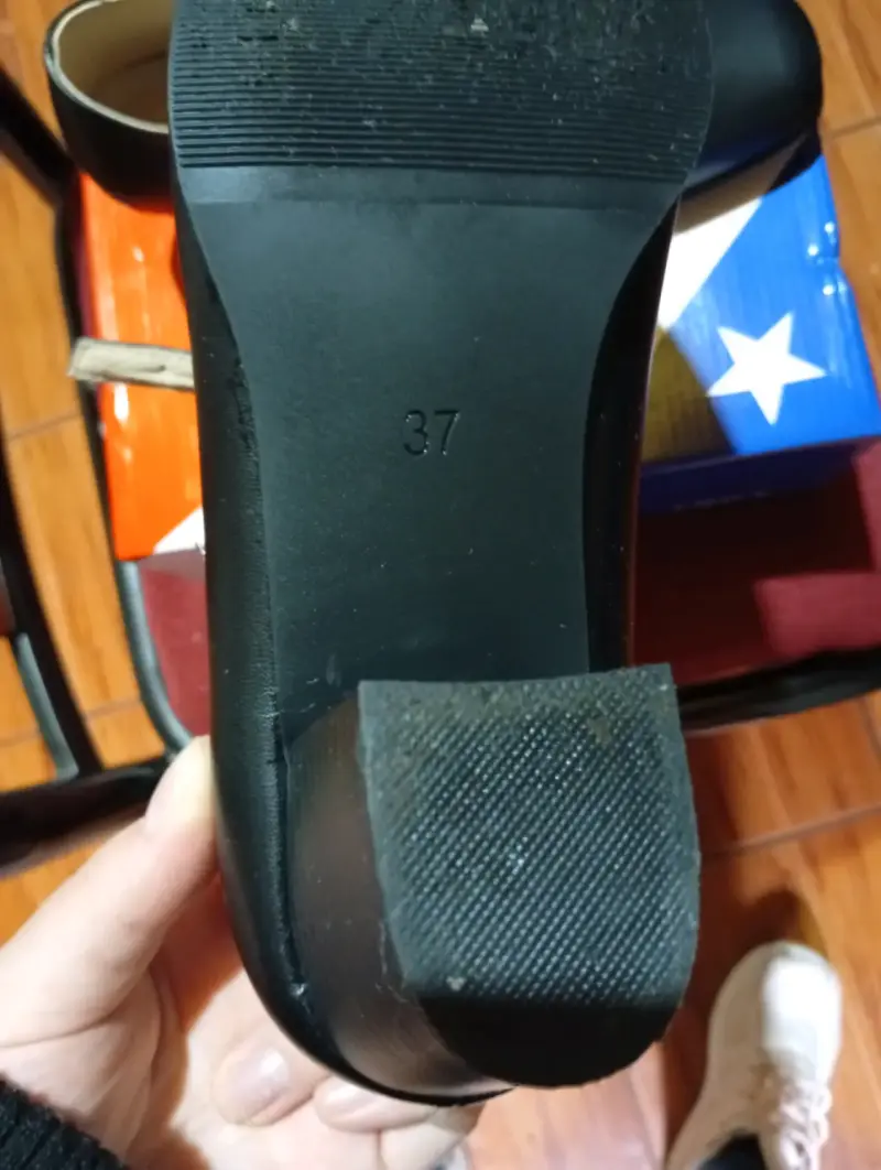 Zapatos de baile cueca negros, de cuero - 6
