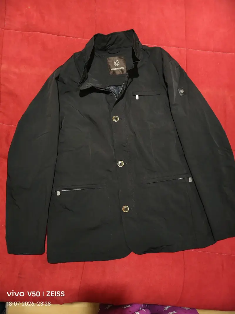 Chaqueta cortavientos negra de hombre Milestone