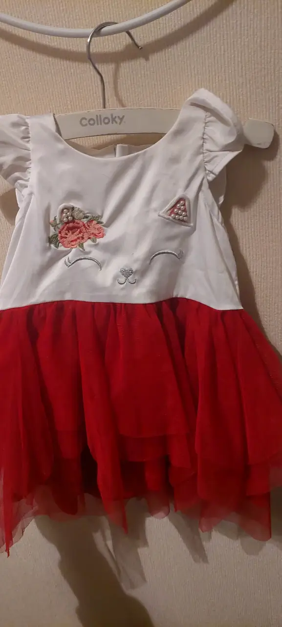 Vestido infantil limonada con diseño de gatito