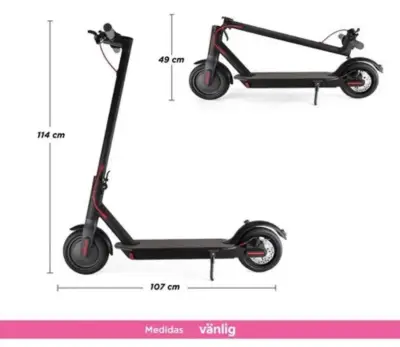 Scooter eléctrico plegable Con Batería mala - miniatura 2