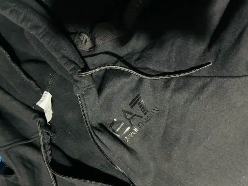 Polerón con capucha Emporio Armani EA7 negro - 3