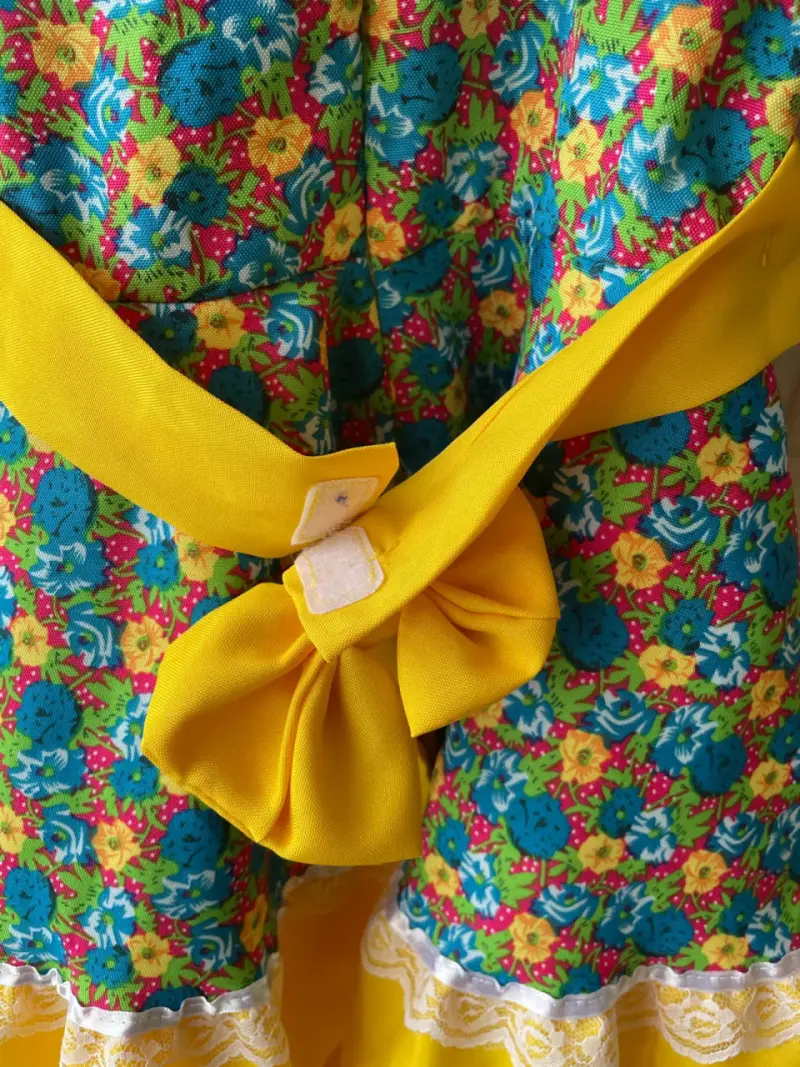 Vestido infantil floral cueca - 3