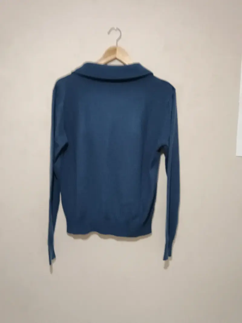 Cárdigan azul de lana para hombre - 2