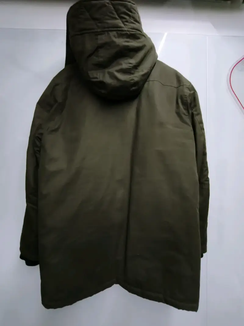 Parka verde militar con capucha para hombre - 2
