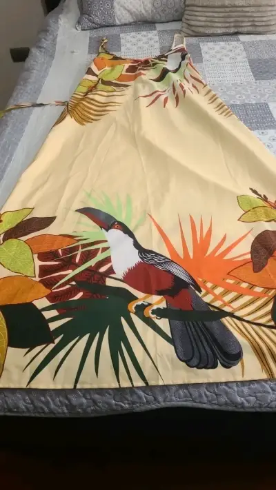 Vestido largo estampado tropical para mujer - miniatura 2