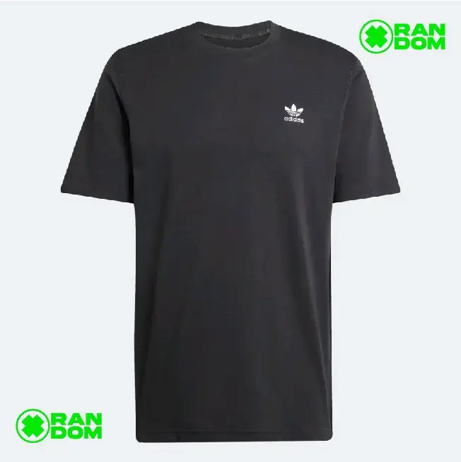 Polera negra Adidas con logo bordado - 1
