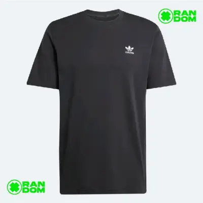 Polera negra Adidas con logo bordado - miniatura 1