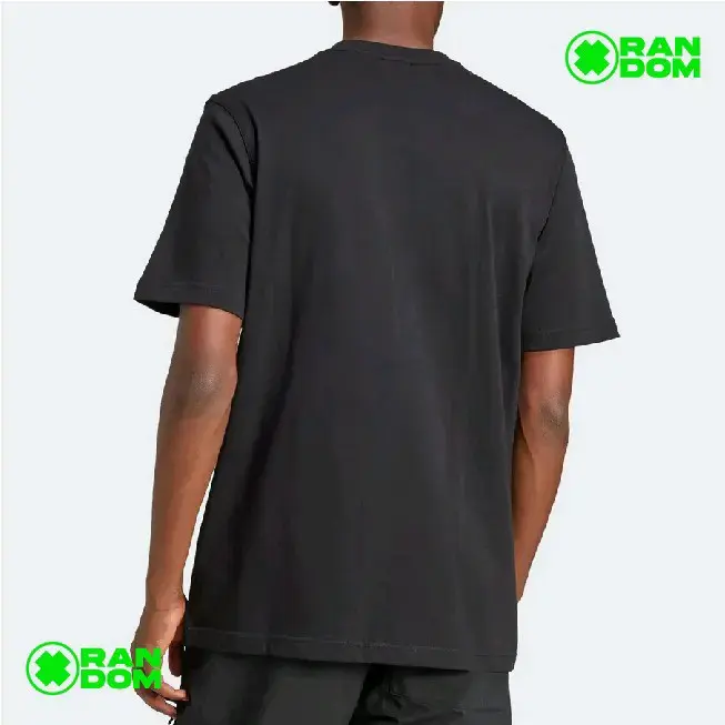 Polera negra Adidas con logo bordado - 3