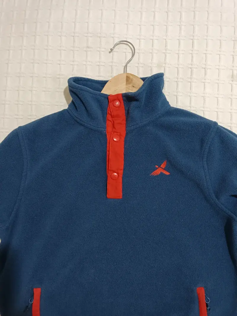 Polar azul con detalles rojos para niño talla 14 - 3