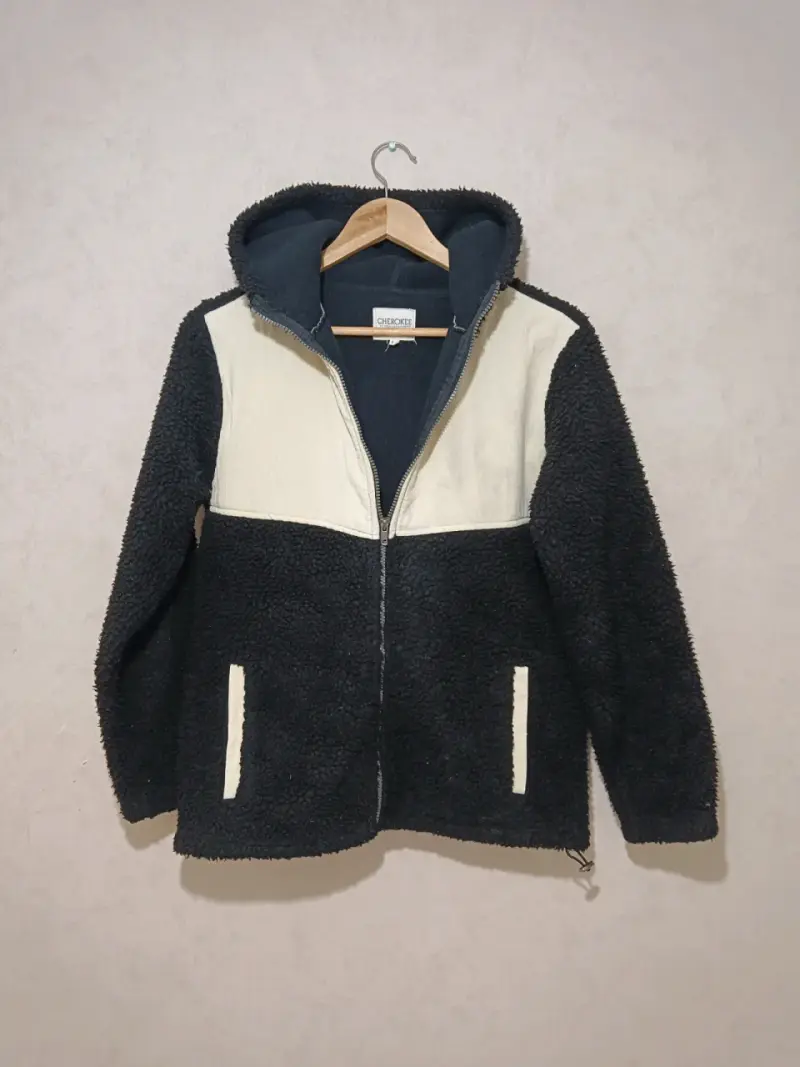 Polar de sherpa con capucha bicolor - 2