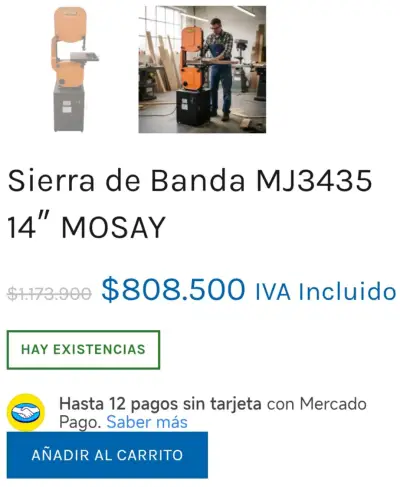 Sierra de cinta Mosay para carpintería - miniatura 2