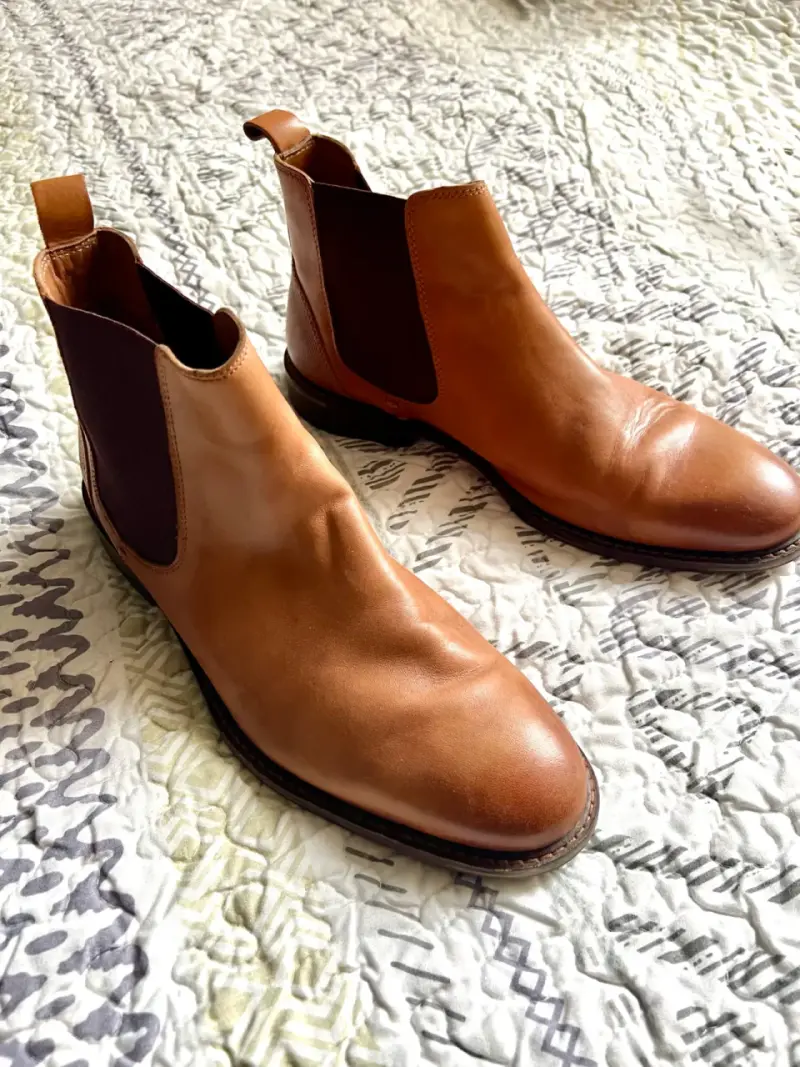 Botines Chelsea de cuero marrón para hombre - 1