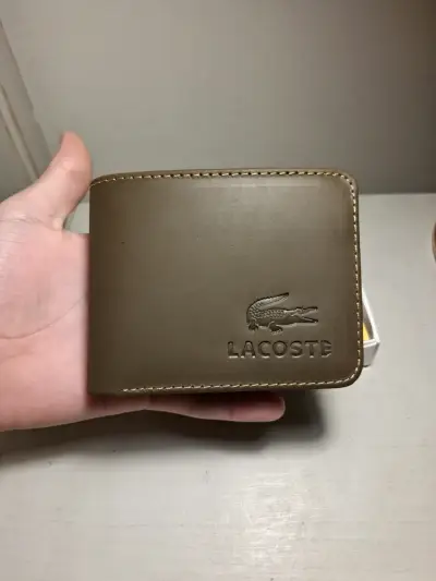 Billetera de cuero Lacoste marrón - miniatura 2