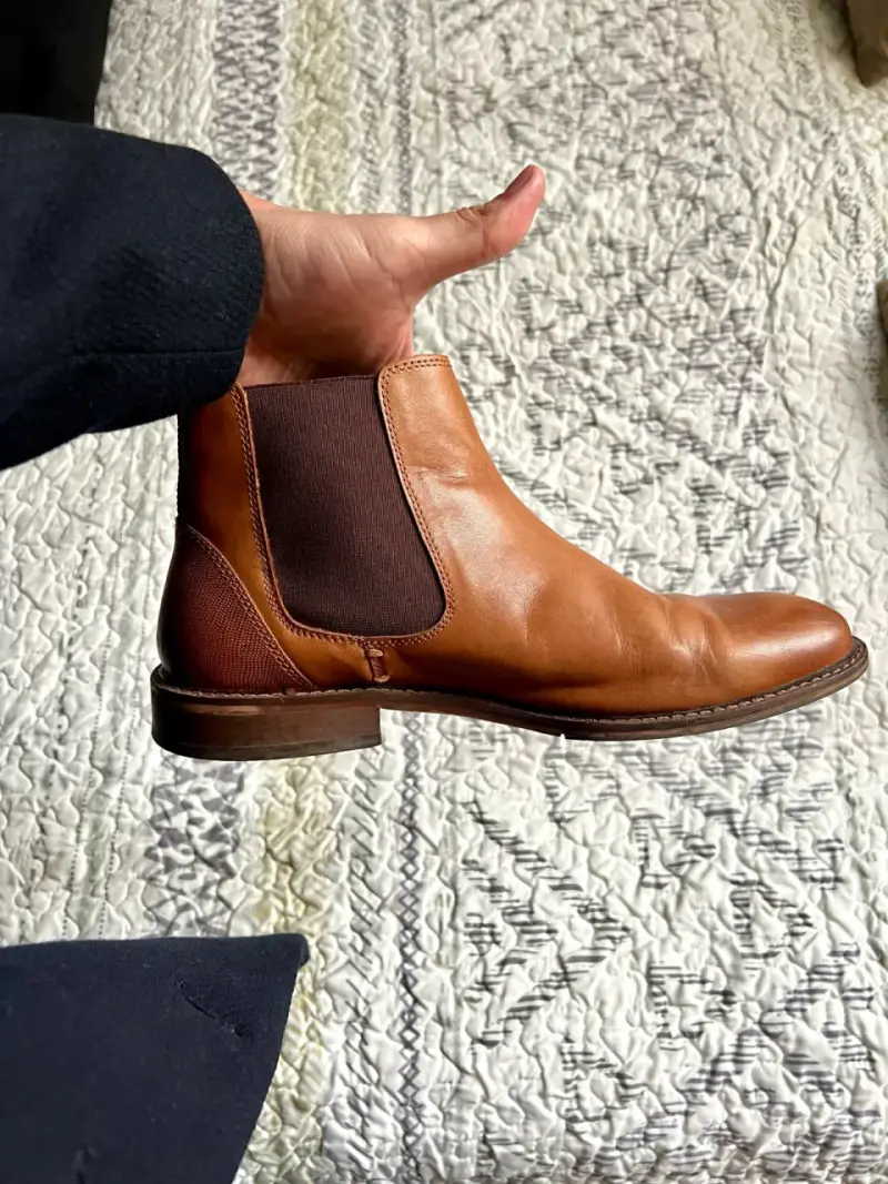 Botines Chelsea de cuero marrón para hombre - 2
