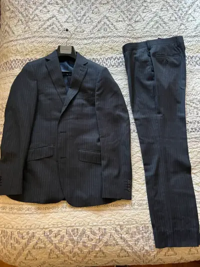 Traje formal de hombre a rayas Perry Ellis - miniatura 1