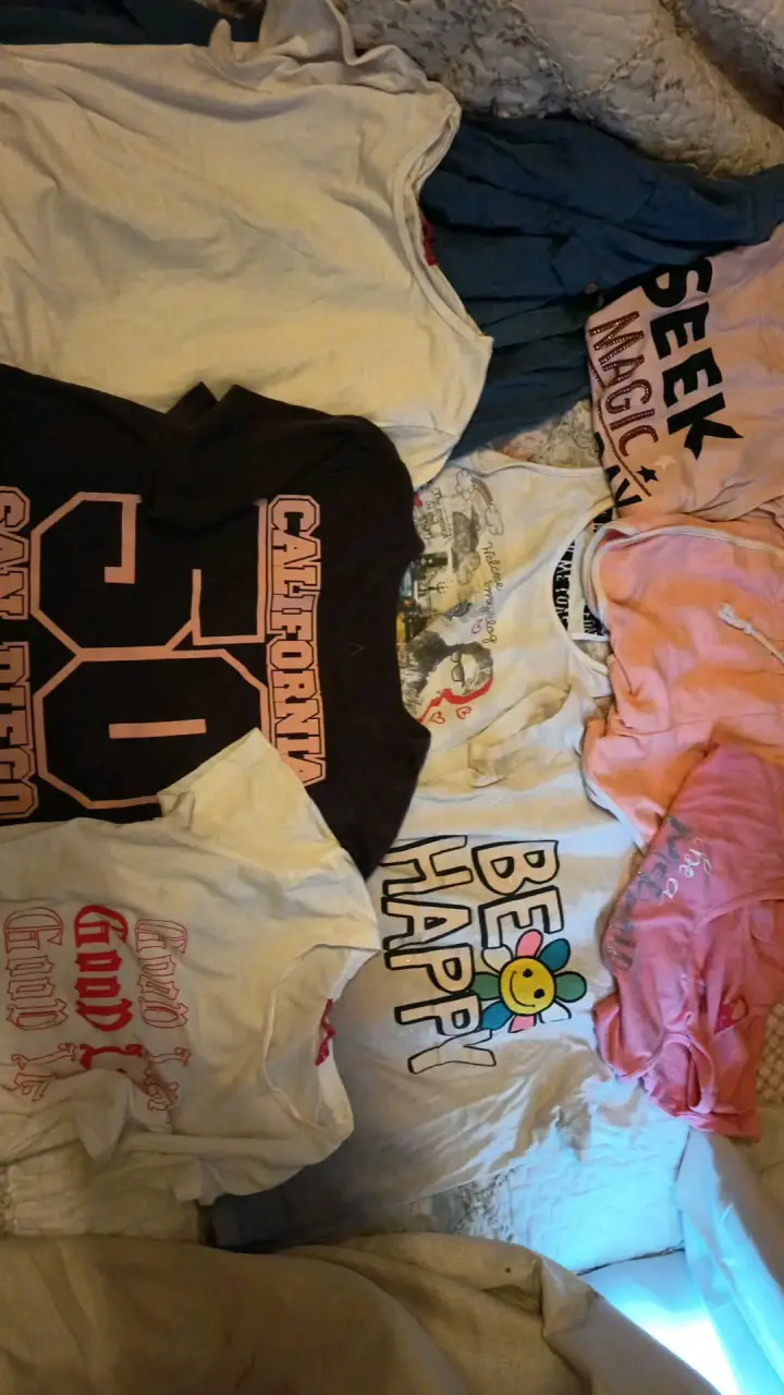 Lote de poleras estampadas niña talla 12-14 - 1
